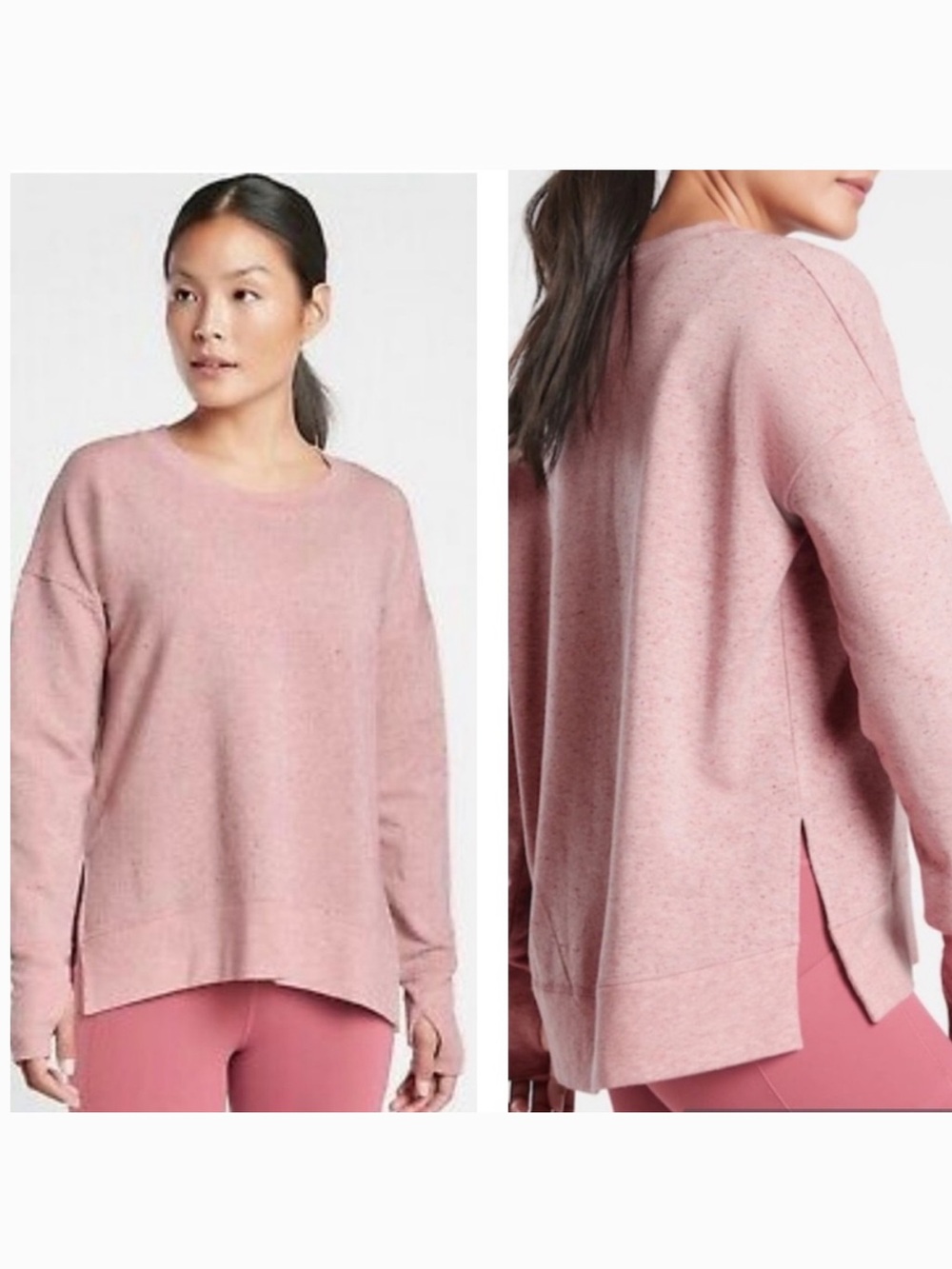 Athleta Balance Pullover Sweatshirt in Victorian Berry.